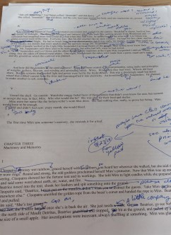 scribbled-on page of my novel